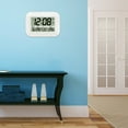 thumbnail image 3 of Digital Wall Clock Battery Operated Simple Large LCD Alarm Clock Temperature Calendar Date Day for Home Office, 3 of 8