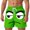 Green@GC@, variant on Mens Casual Shorts Elastic Waist Drawstring Summer Shorts for Men Funny Emotes Graphic Lightweight Loose Fit Vacation Beach Shorts With Pockets