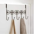 thumbnail image 5 of Over the Door Hook, Trianu Over Door Towel Rack, Over Door Coat Rack, Towel Hanger with 5 Hooks for Clothes ,Belt, Hat, Behind Back of Bathroom, White, 5 of 7