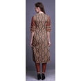 thumbnail image 4 of Bimba Kurti Droit Imprimé Décontracté Manches 3/4 Robe Longue Kurta pour Femmes, 4 of 6