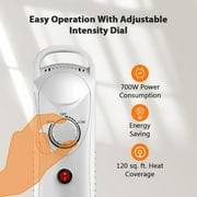 AirChoice 700W Oil Filled Radiator Heater with Adjustable Thermostat, Automatic Power-off For Up to 120 Sq.Ft