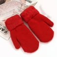 thumbnail image 2 of MEICHEN Gloves for Women, Cute Winter Thermal Gloves Fleece Lined Knit Gloves Elastic Cuff Warm Furry Gloves, Fall Winter Fashion Accessories, 2 of 4