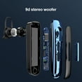 thumbnail image 2 of Matsuzay Auriculares inalámbricos compatibles con Bluetooth V5.0 Auriculares de negocios Control de botón Auriculares de conducción Estéreo 50 horas Type3 NO3, 2 of 6