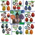 thumbnail image 6 of Stoneage Arts:Decorative Natural Stone Eggs with Stand for Home Decor, Handcarved and Designed In Kenya.(3 Pack Set, Batik, Color Ring ST), 6 of 9