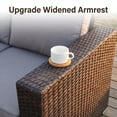 thumbnail image 6 of Lofka 6-Piece Outdoor Patio Furniture Set, L-Shape PE Rattan Modular Sectional with Thick All-Weather Cushions, Removable Covers, for Deck, 6 of 10