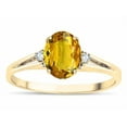 thumbnail image 2 of Star K � Oval 8x6 Genuine Citrine Split Shank Three Stone Engagement Promise Ring, 2 of 9