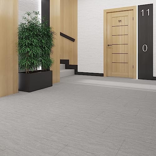Lucida Surfaces Luxury Vinyl Flooring Tiles by Lucida Surfaces | Glue-Down Adhesive Flooring for DIY Installation | 18 Stone-Look Planks | Glacier | PresCore | 36 Sq. Feet