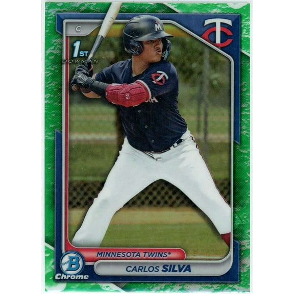 MLB 2024 Bowman Baseball Green Refractor Bowman 1st Carlos Silva BCP-120