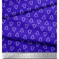 thumbnail image 3 of Soimoi Blue Silk Fabric Christmas Tree Fabric Prints By Yard 42 Inch Wide, 3 of 3