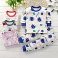 thumbnail image 2 of Conjunto de ropa de hogar para niños de otoño e invierno, ropa interior de algodón puro para bebés, conjunto de ropa de otoño y pantalones de otoño, pijamas para niños y niñas, 2 of 5
