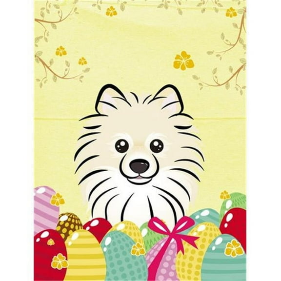 Carolines Treasures BB1889GF Pomeranian Easter Egg Hunt Flag Garden