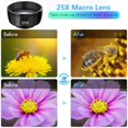 thumbnail image 5 of RV Juego de lentes 10 en 1, lente súper gran angular de 210°, lente gran angular de 120° y macro de 25x, filtro de estrella, CPL/ND para iPhone Samsung y la mayoría de los teléfonos inteligentes ER Rojo Verde, 5 of 5