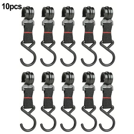 

RAINB 5/10Pcs Outdoor Camping Hook Hanging Storage Rack S-Shaped Hanger Moveable Hook (10pcs)