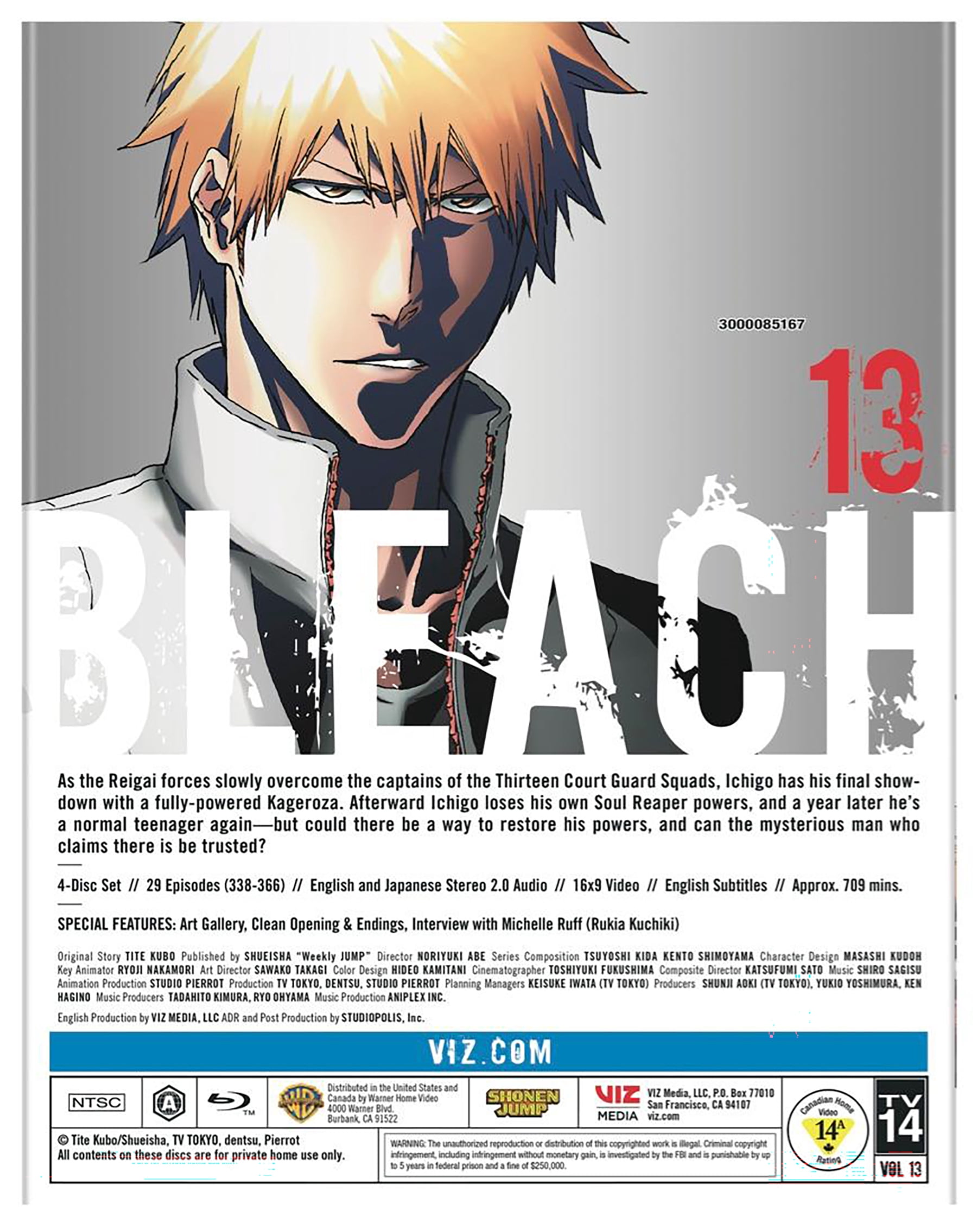 Viz Media Anime: Bleach (TV) Set 13 Blu-ray - Ichigo's Final