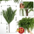 thumbnail image 2 of 2pc Christmas Norfolk Pine Branches,18" Christmas Norfolk Pine Stems Real Touch Artificial Pine Branches Faux Christmas Greenery Stem,Fake Pine Branches for Vase Dly Crafts Indoor Outdoor Home Decor, 2 of 5