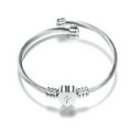 thumbnail image 1 of Fiudx Pulsera Alambre Acero Inoxidable 26 Letras con Forma de Corazón, 1 of 1
