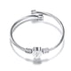 thumbnail image 1 of Pulsera de alambre de acero inoxidable con 26 letras para mujer, regalo para mujer, pulsera con forma de corazón, collar, 1 of 3