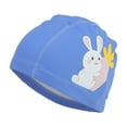 thumbnail image 6 of Unique Bargains 1 Pc Knitted PU Cartoon Carrot Rabbit Swim Cap Blue, 6 of 6