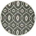 thumbnail image 2 of SAFAVIEH Chatham Ethan Geometric Wool Area Rug, Dark Gray/Ivory, 5' x 5' Round, 2 of 7