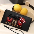 thumbnail image 5 of GEEAD Card Holder Wallet for Women Wallet with RFID Blocking for Women Leopard Print American Football Red Hearts Everyday Wallet Ideal GiftSoft Texture, 5 of 10