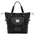 thumbnail image 2 of Gustave Women Large Folding Weekender Travel Bag Lightweight Sport Duffle Bags Waterproof Foldable Tote Carry on Luggage - Black, 2 of 10