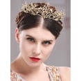 thumbnail image 2 of Crystal Tiara Crown Baroque Queen Crown Silver Wedding Tiara, 2 of 4