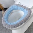 thumbnail image 5 of Laklulu - Funda para asiento de inodoro de dos colores, suave, elástica, más gruesa y lavable, 5 of 5