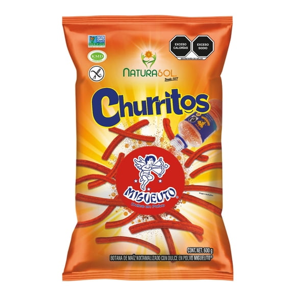 Churrito Naturasol cubierto con dulce en polvo sabor Miguelito 600 g