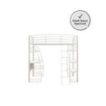 DHP Sage Studio Twin Metal Loft Bed with Integrated Desk and Shelves