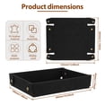thumbnail image 2 of Valet Tray Catchall for Men, 10.23"x 7.48"x 1.77" PU Leather Organizer for Nightstand, Desk or Entryway, Keys, Wallet & Watch, Black, 2 of 10