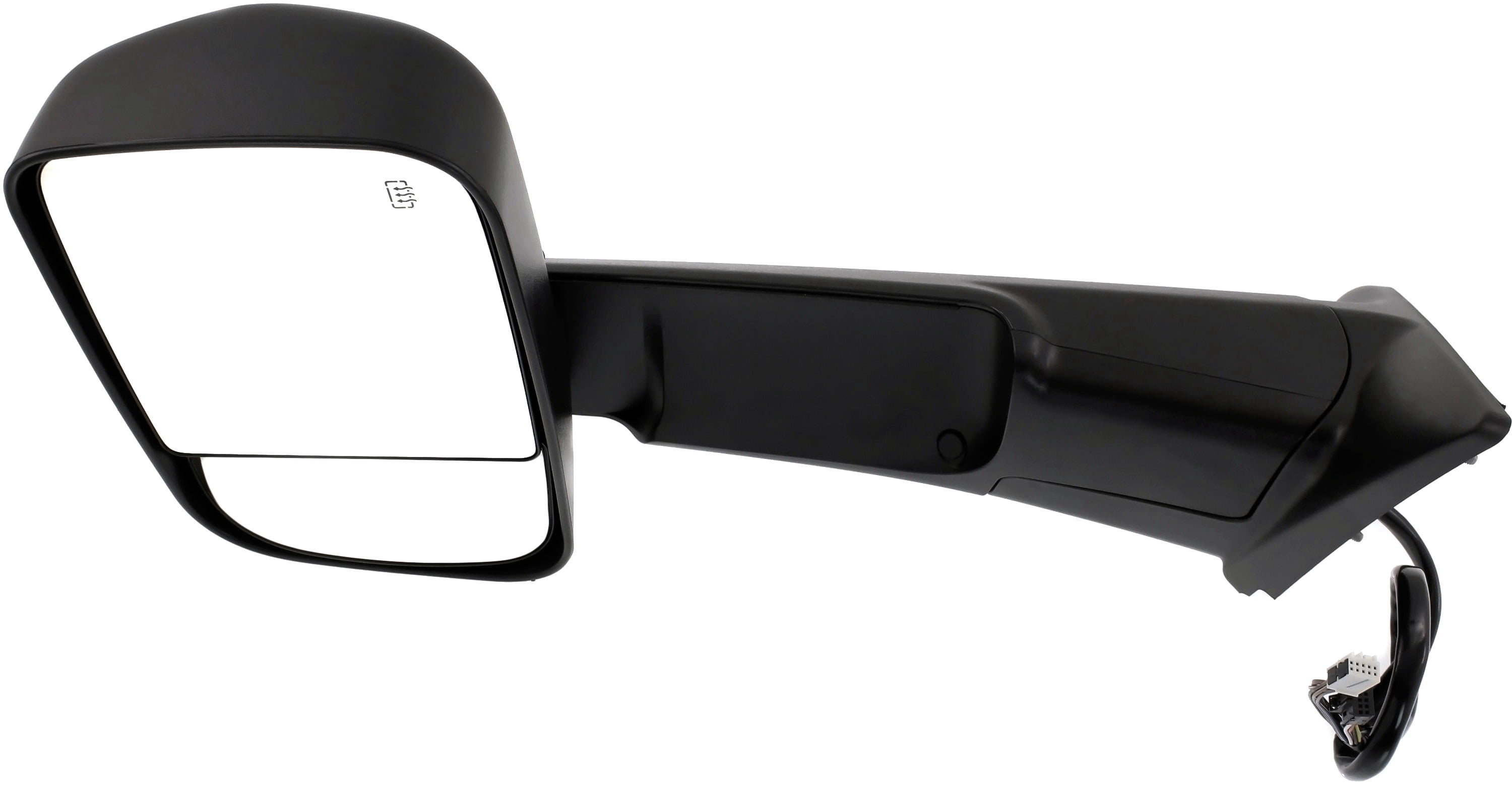 Towing Mirror Compatible With 2015-2018 Ram 2500 3500 Left Driver Side Heated w/ Blind Spot Corner Glass In-housing Signal Light Textured Black Kool-Vue