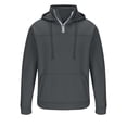thumbnail image 5 of Men’s Pullover Hooded Sweatshirt with Half Zip Front Kangaroo Pocket and Adjustable Drawstring Hood Casual Fit Dark Gray L, 5 of 5