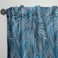 thumbnail image 3 of Designart 'Tropical Blue Palm Leaves' tropical Curtain Panel, 3 of 5