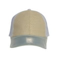 thumbnail image 2 of Mens Adjustable Trucker Hat Straw Ivory With Clear Visor Bill, 2 of 2