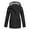 Black, variant on Plus Size Rain Jacket for women Spring Winter Warm Coat Casaul Drawstring Outdoor Hooded Raincoat Windproof Tops Zipper Hooded Jackets Rain Coat With Pocket,Size S-5XL