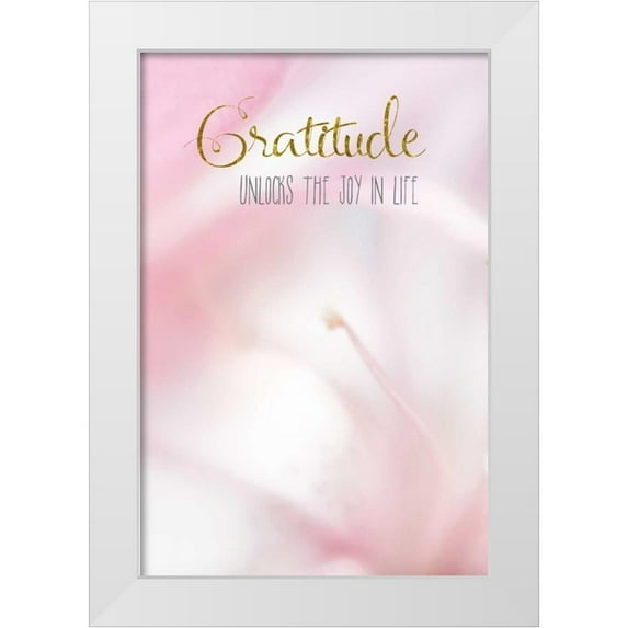 Murdock, Ramona 13x18 White Modern Wood Framed Museum Art Print Titled - Gratitude Unlocks the Joy