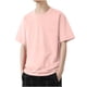 thumbnail image 1 of Camisetas Elvqul de Hombre Algodón Rosa Manga Corta Economicas Liso Cuello Redondo, 1 of 6