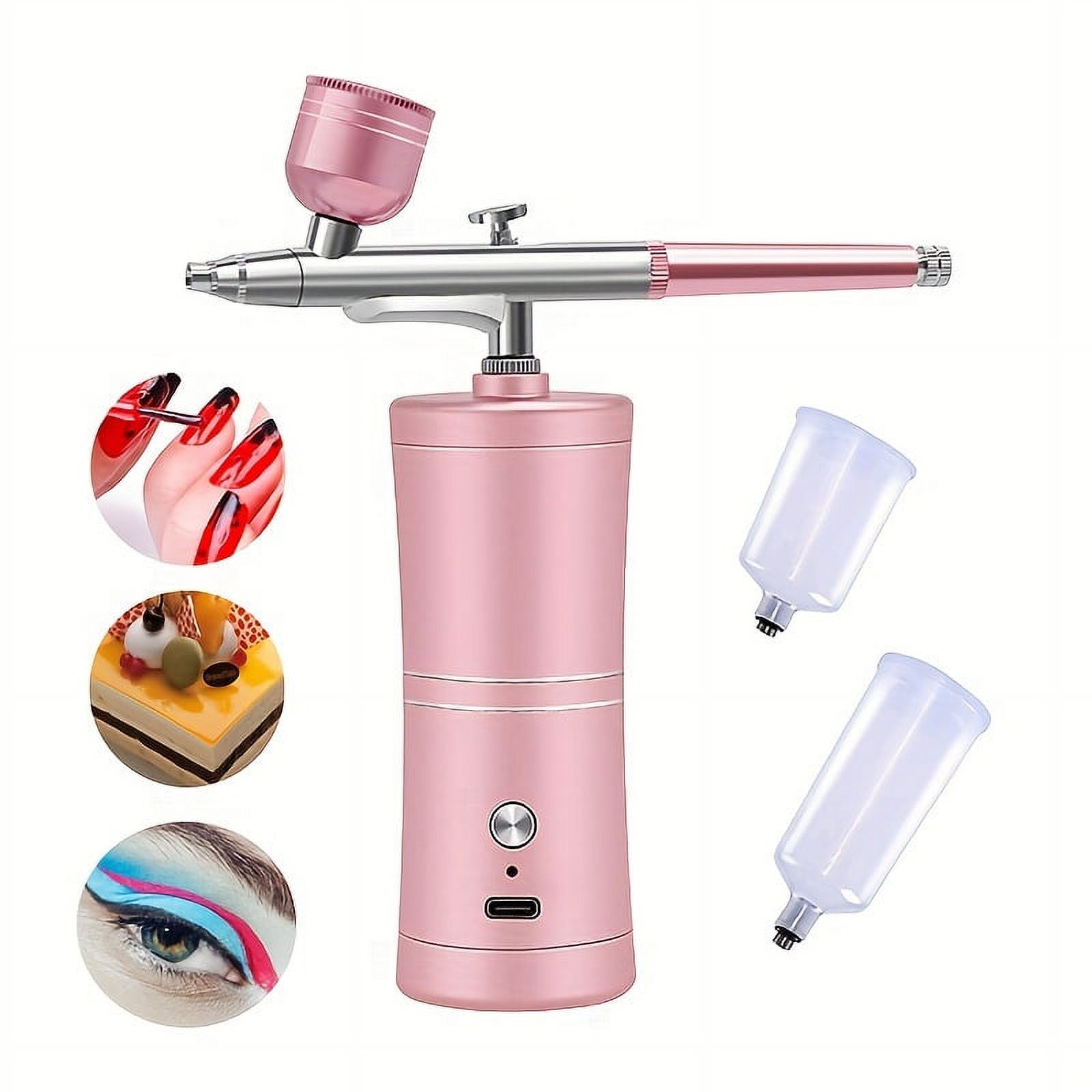 Kit Aérographe USB Portable - Pistolet à Peinture Maquillage, Tatouage, Décoration Gâteau - Compresseur 30PSI