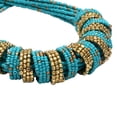 thumbnail image 3 of Shop LC Turquoise Layered Big Chunky Choker Beaded Necklace for Women Jewelry Mothers Day Gifts for Mom Seed Beads Multi Strand Size 30"  Boho Western Birthday Mothers Day Gifts for Mom, 3 of 7