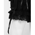 thumbnail image 7 of YONGHS Women's Lolita Bloomers Maid Ruffled Lace Panties Victorian Steampunk Pumpkin Shorts Pettipants Black L, 7 of 7