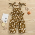 thumbnail image 2 of Romper Sleeveless Daisy Girls Printed Jumpsuit Baby Strap Girls Jumpsuit Romper Leisure Toddler Versatile, 2 of 4