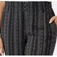 thumbnail image 4 of Briggs Ladies' Linen Blend Wide Leg Pants, Black Stripes Large, 4 of 4