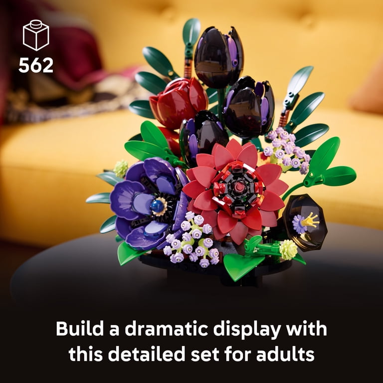 LEGO Botanicals Dark Flower Arrangement - Building Set for Adults