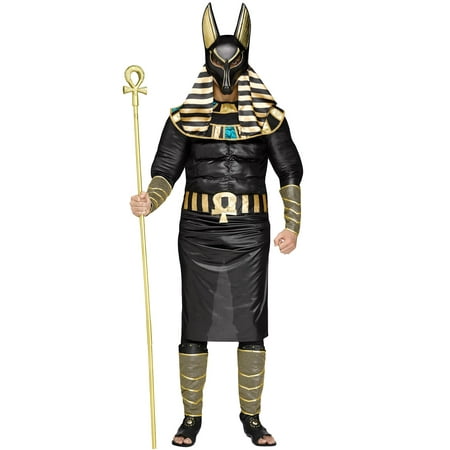 Adult's Mens Egyptian Patron God Anubis Afterlife Dog Deity Costume