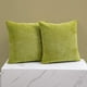 thumbnail image 1 of Juego de 2 fundas de almohada de color verde Chartruse de 18 x 18 pulgadas, estilo rústico, decorativas, cuadradas, para sofá o decoración del hogar, 1 of 5