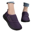 thumbnail image 2 of Women's Lightweight Wide Walking Shoes for Seniors, Breathable Orthopedic Comfort Shoes, Adjustable Strap Easy-Wear Footwear for Middle-Aged & Elderly, Spring Casual Mom Shoes Purple 42, 2 of 9