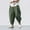 Army Green, variant on LoyisViDion Men Pants Men's Fashion Casual Loose Solid Color Harem Pants Wide Leg Elasticated Pants