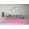 thumbnail image 3 of Ahgly Company Indoor Round Abstract Pink Modern Area Rugs, 3' Round, 3 of 4