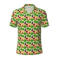 thumbnail image 2 of Daiia Vegetable Pattern Men’s Polo Shirts,Solid Deck Shirt,Classic Fit, Breathable Cotton Polo for Casual and Sport Wear-, 2 of 7