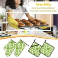 thumbnail image 5 of Naloa Green Various Lemons Oven Mitts and Pot Holders 4 pcs Set, Cooking Baking Grilling Kitchen Oven Glove for Cooking, 5 of 6